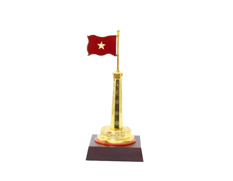 Cột cờ Hà Nội mini bằng đồng món quà tặng mang nhiều ý nghĩa