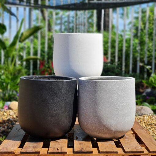 Chậu xi măng phong thuỷ hình trụ tròn xoắn nước